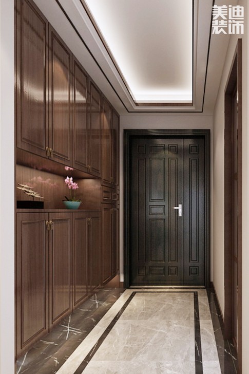 南山苏迪亚诺500平米新中式风格装修案例效果图--过道