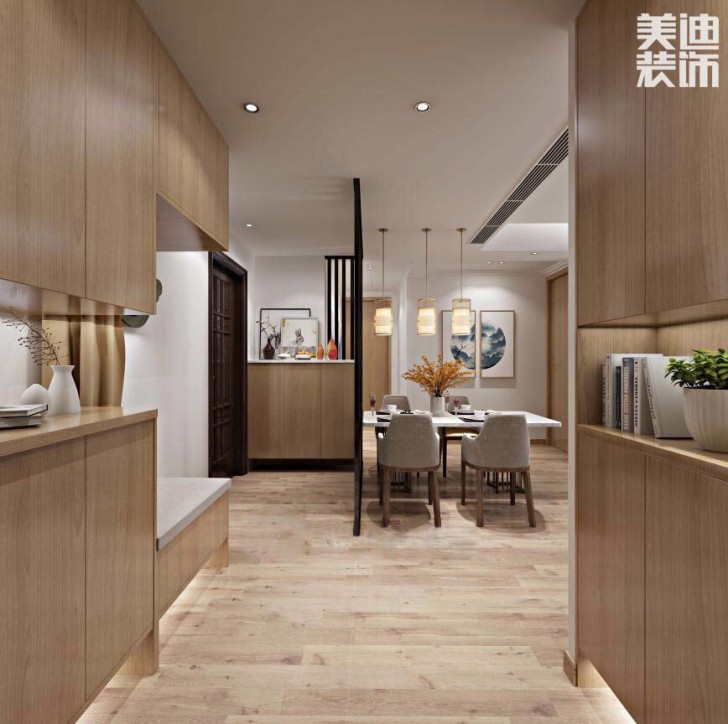 中建嘉和城108平米现代日式风格案例效果图--餐厅