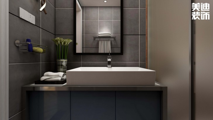 福捷.华中城124平方米折衷主义混搭风格案例效果图--卫生间