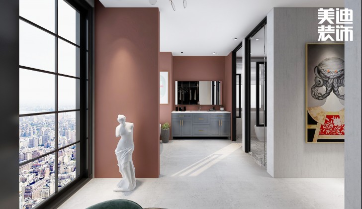 嘉和城128平方米北欧风格案例效果图--客厅