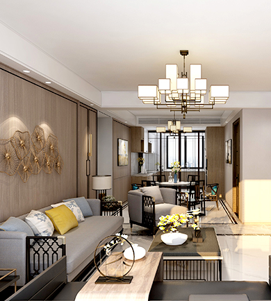 建发央玺140㎡新中式风格 ...