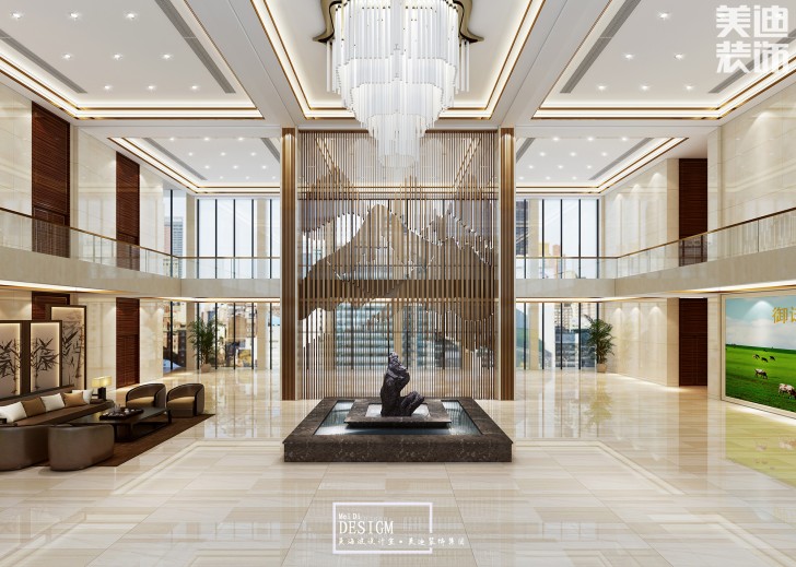 贵州御诺乳业公司8500平米办公楼装修效果图