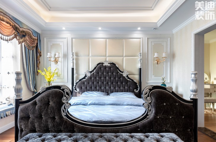 双湾国际215平米法式轻奢风装修案例实拍图-卧室