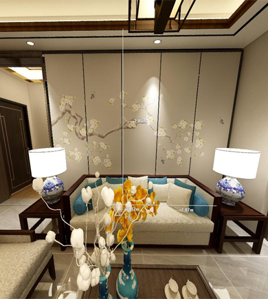 北辰C3区140㎡新中式风格 ...