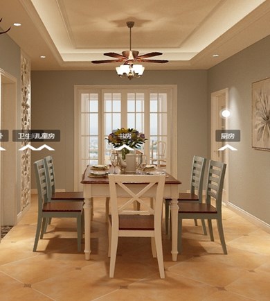 兴汝金城130㎡美式风格全 ...