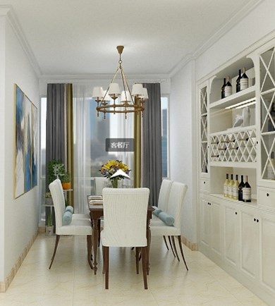 鸿运佳苑100㎡美式风全房 ...