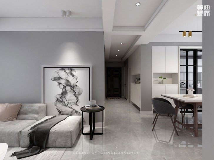 湘熙水郡110㎡北欧风格案例效果图  