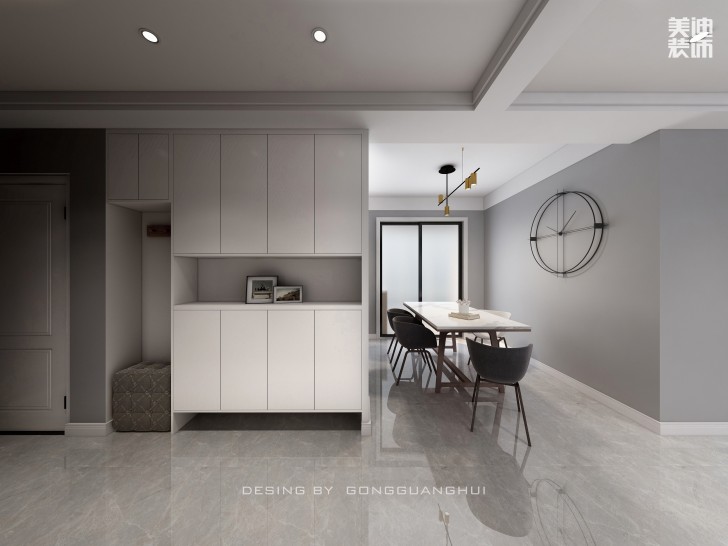 湘熙水郡110㎡北欧风格案例效果图  