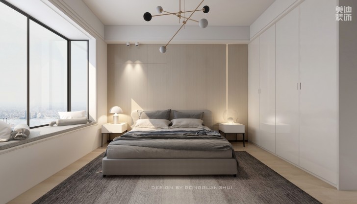 八方小区160㎡北欧风格案例效果图