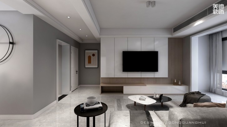 微湘熙水郡110㎡北欧风格案例效果图  