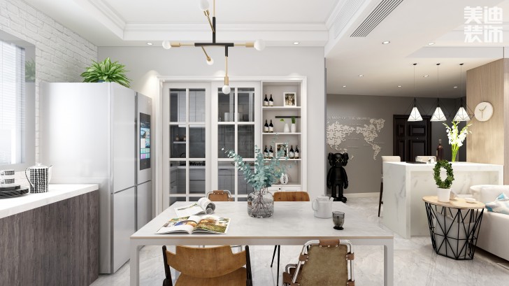 水墨林溪135㎡现代风格案例效果图