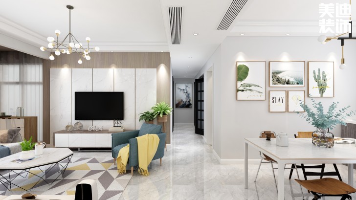 水墨林溪135㎡现代风格案例效果图