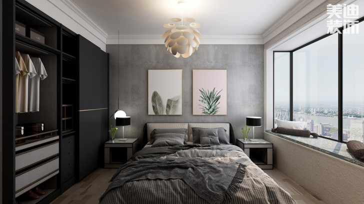 阳光城·尚东湾89㎡工业风格案例效果图