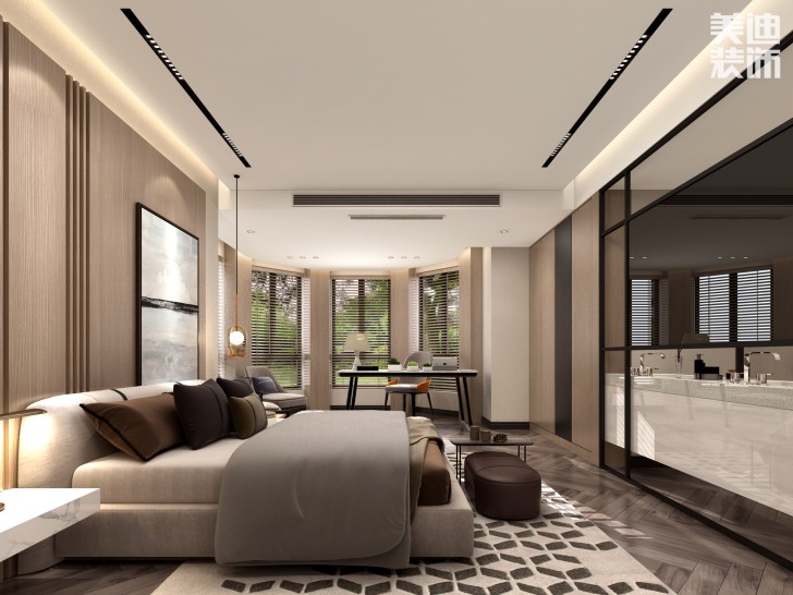 楚天逸品260㎡极简主义风格案例效果图