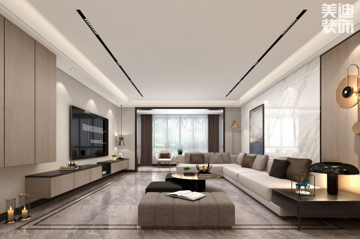 楚天逸品260㎡极简主义风格案例效果图