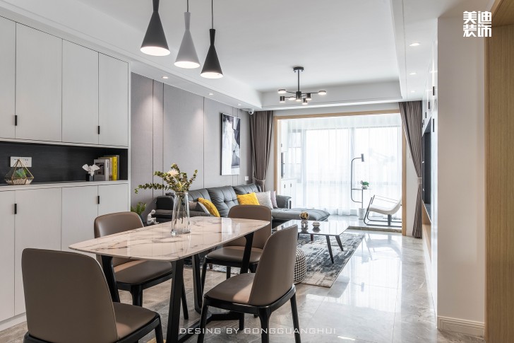 保利西海岸130㎡现代风格案例实拍图