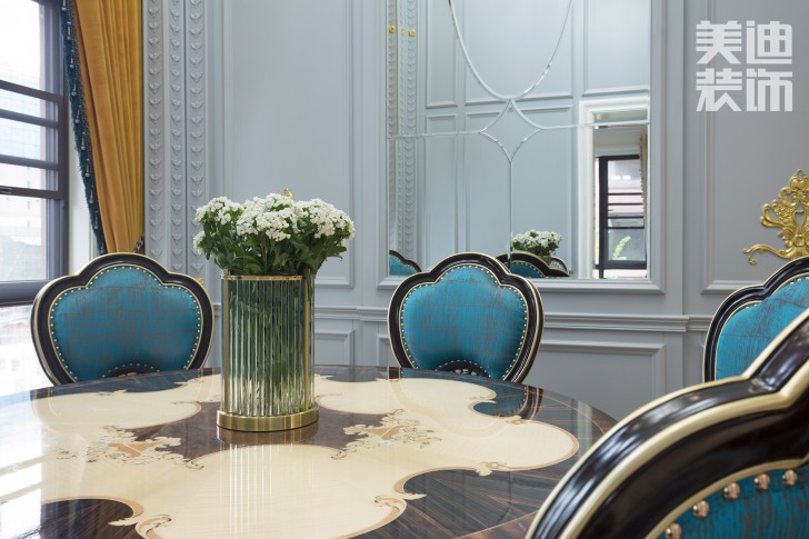 五矿沁园金城300平方米法式风格案例效果图--餐厅