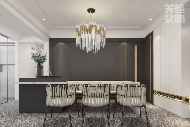 景秀世纪140平方米现代风格案例效果图--餐厅