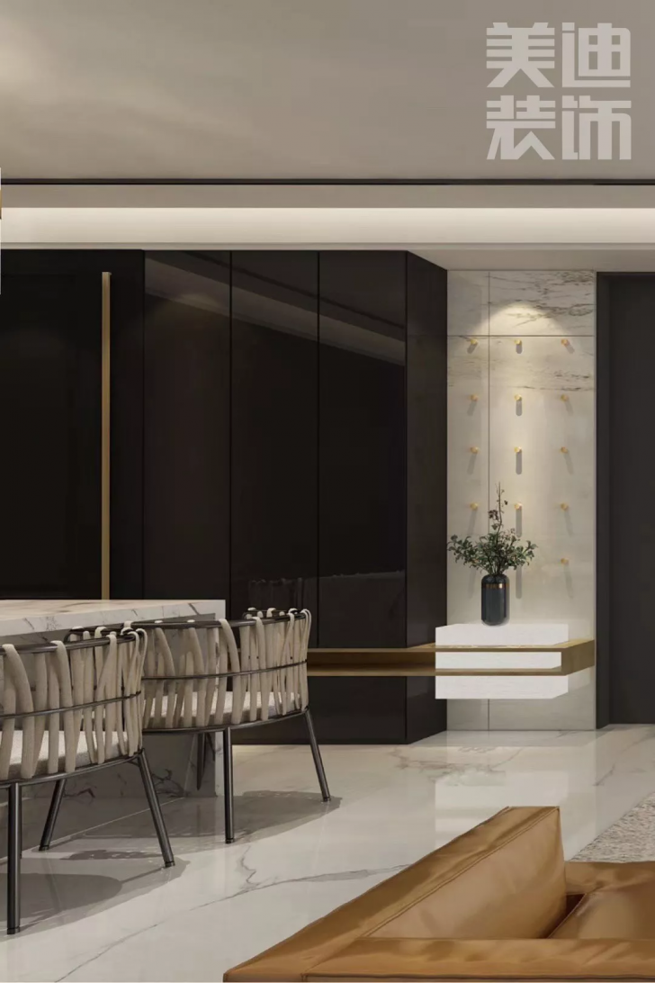 景秀世纪140平方米现代风格案例效果图--餐厅