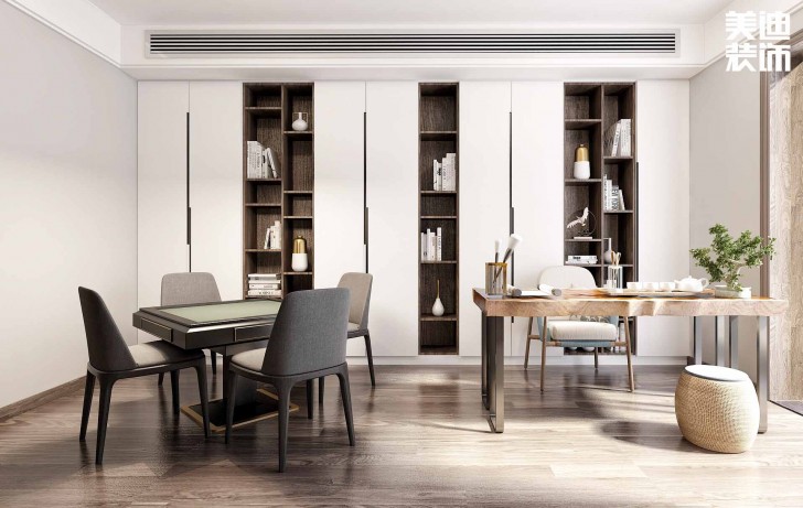 北城三角洲194平方米新中式风格案例效果图--餐厅