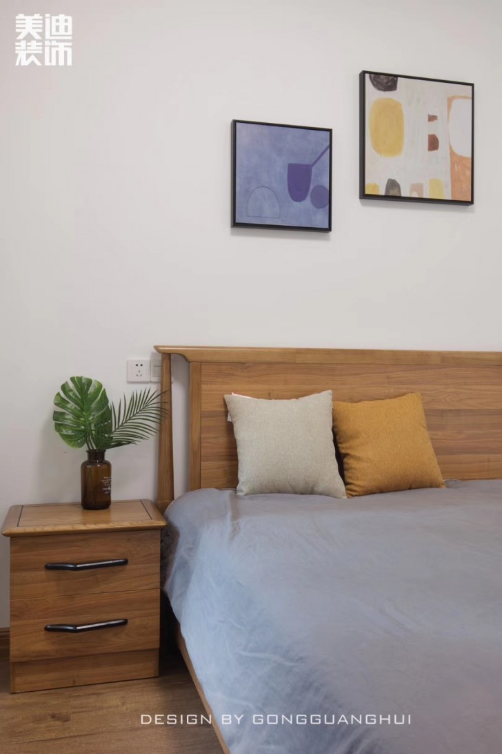 北京御园130平方米北欧风格案例效果图--卧室