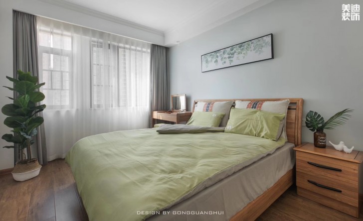 北京御园130平方米北欧风格案例效果图--卧室