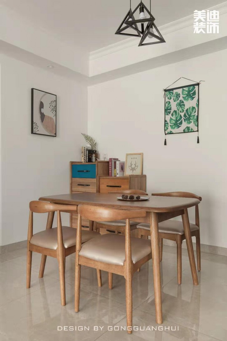 北京御园130平方米北欧风格案例效果图--餐厅