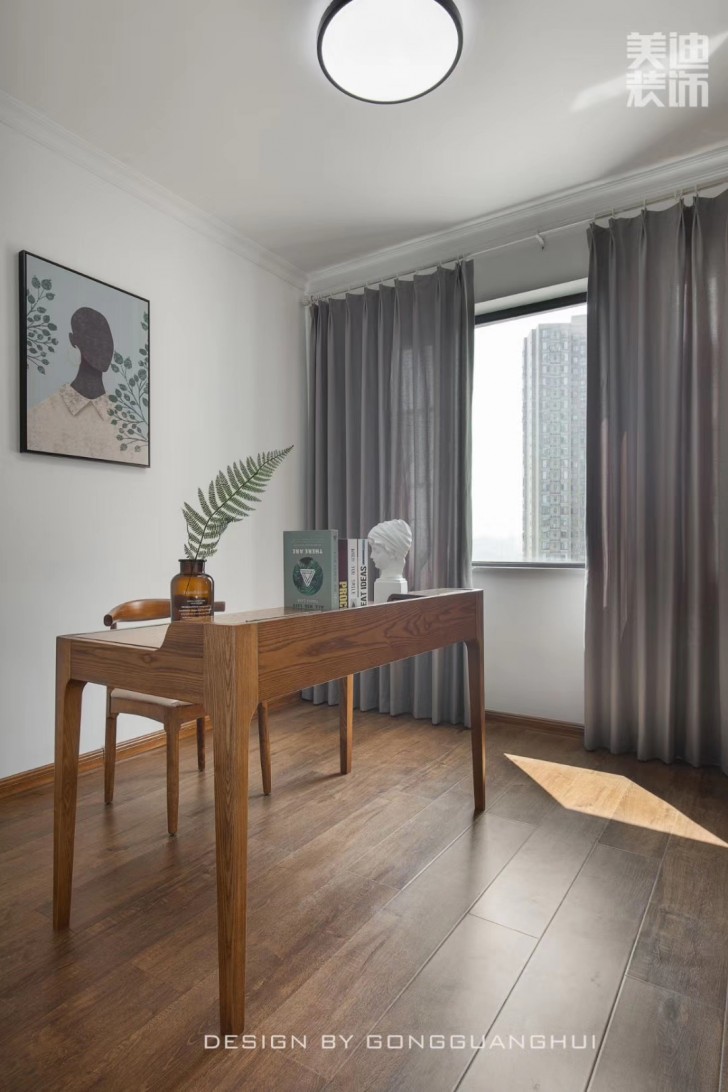 北京御园130平方米北欧风格案例效果图--书房