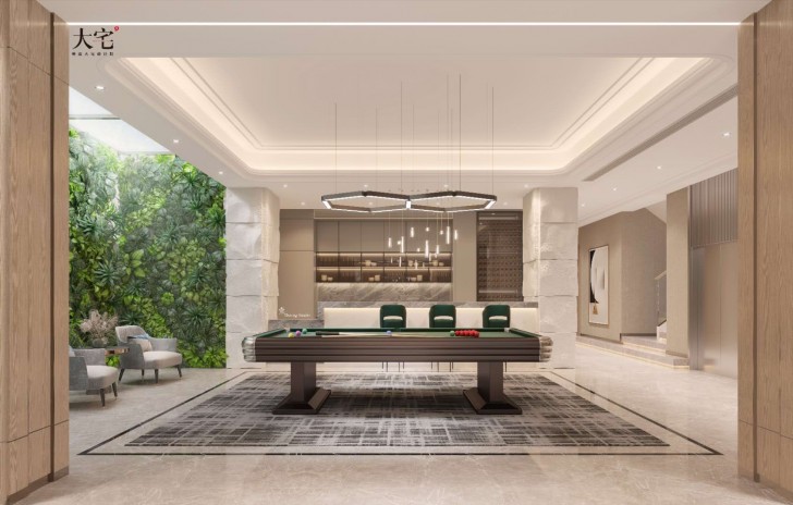 龙湖湘风原著1248平方米现代轻奢风格案例效果图-地下室