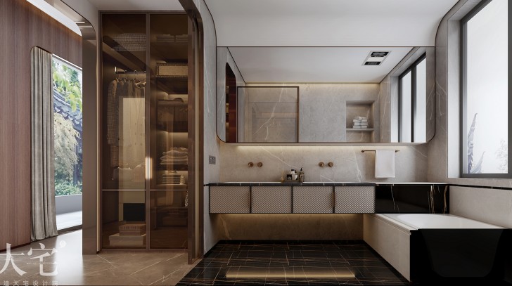 绿城高尔夫小镇400平方米现代轻奢风格案例效果图-卫生间