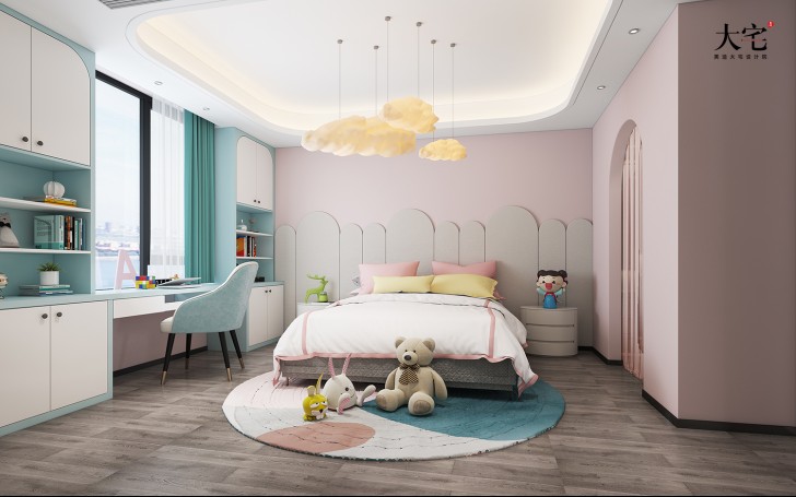 湘江壹号245平方米现代风格案例效果图-卧室