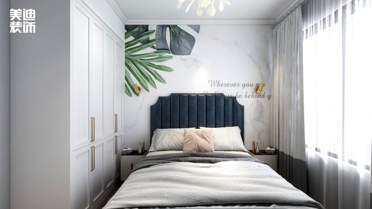 洋湖十八克拉130平方米法式轻奢风格案例效果图—卧室