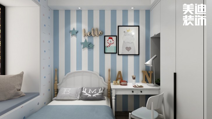 兰亭湾畔130㎡现代风格案例效果图—卧室