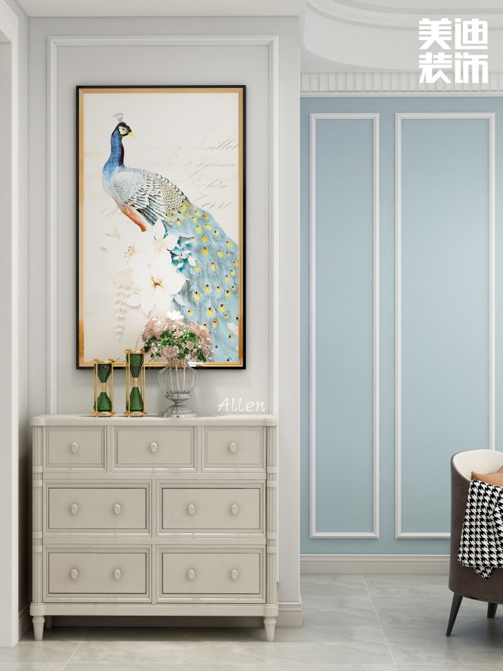 保利大都汇125㎡简欧风格案例效果图—餐厅