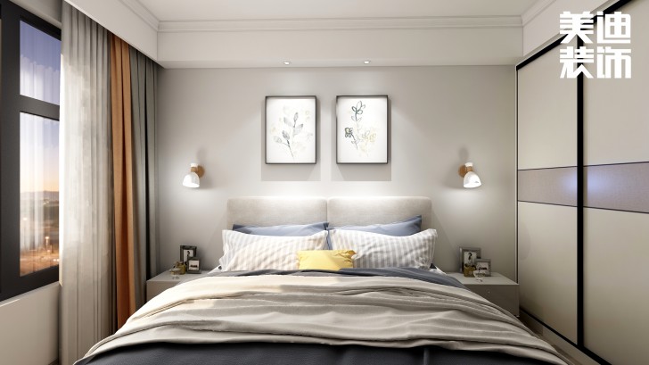 兰亭湾畔130㎡现代风格案例效果图—卧室