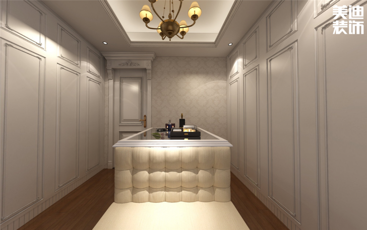 云顶翠峰137㎡欧式风格案例效果图—衣帽间