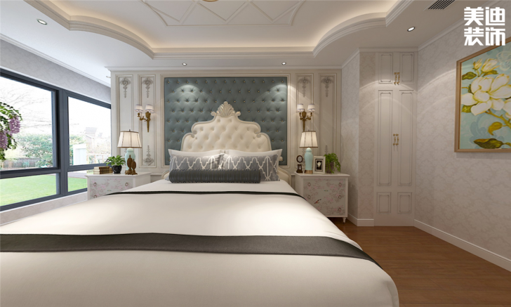 云顶翠峰137㎡欧式风格案例效果图—卧室