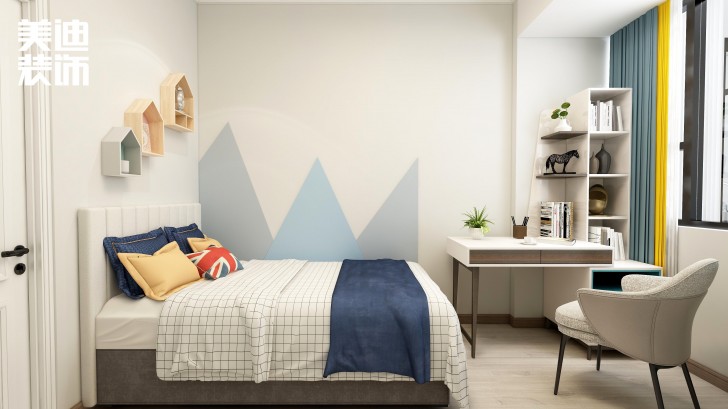 华银南苑140㎡现代风格案例效果图—卧室