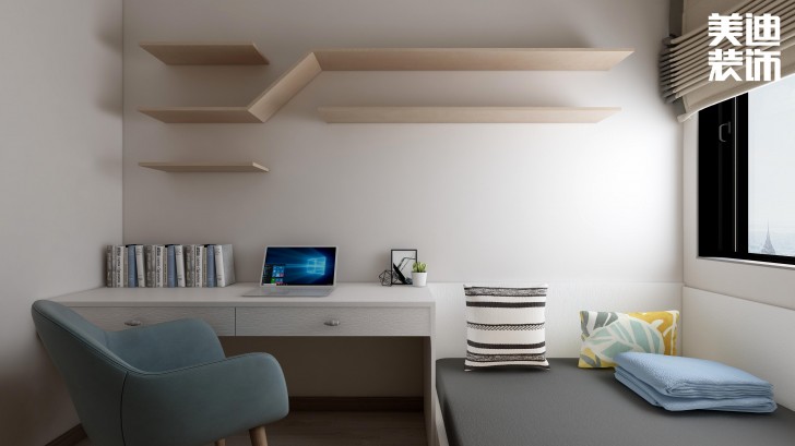 湘农桥社区120㎡轻奢风格案例效果图—卧室