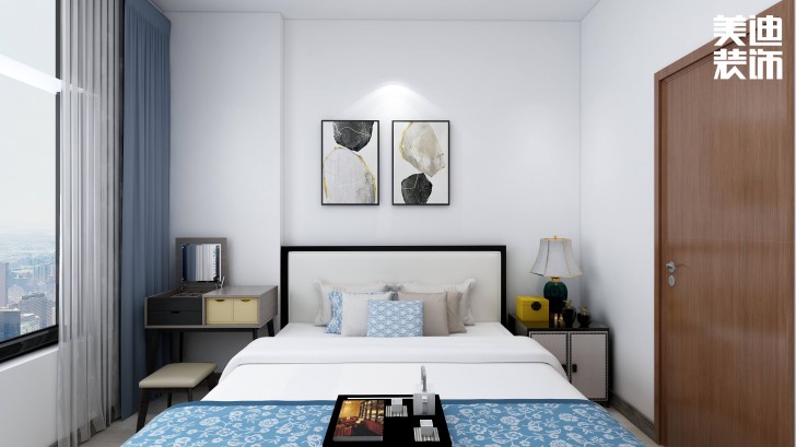 合能枫丹丽舍140㎡中式风格案例效果图—卧室