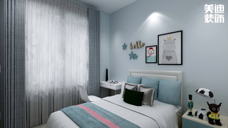 合能枫丹丽舍140㎡中式风格案例效果图—卧室