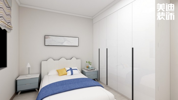 湘农桥社区120㎡轻奢风格案例效果图—卧室