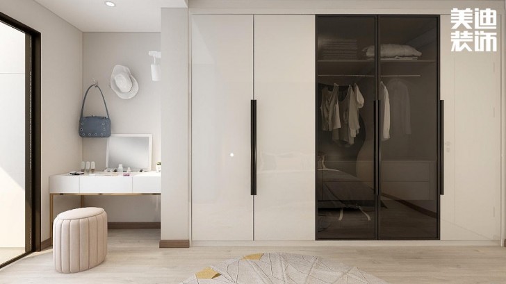 湘农桥社区120㎡轻奢风格案例效果图—衣帽间