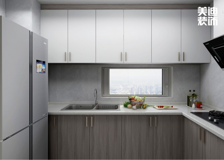 中航城100㎡现代轻奢风格案例效果图—厨房
