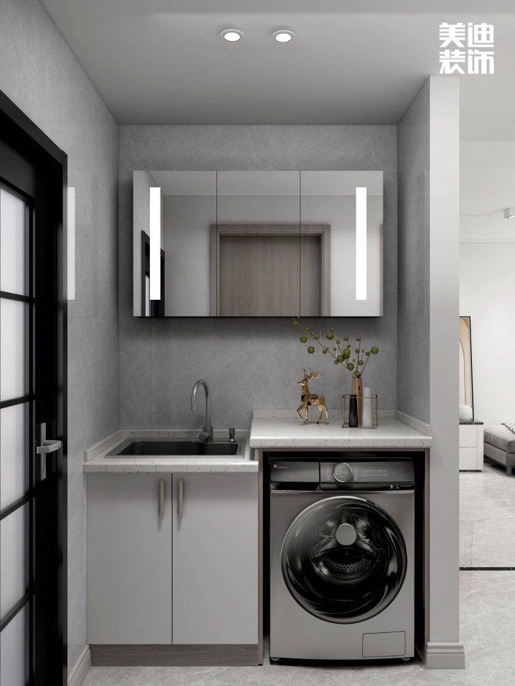 中航城100㎡现代轻奢风格案例效果图—卫生间