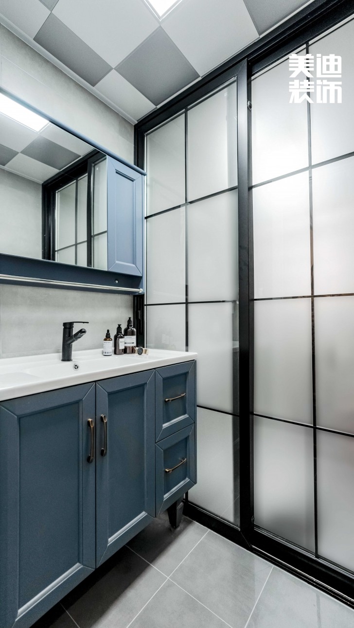  长房云时代109㎡北欧混搭风装修案例效果图 -卫生间