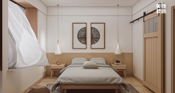 龙湖龙湖璟宸126㎡现代极简风装修案例效果图-次卧