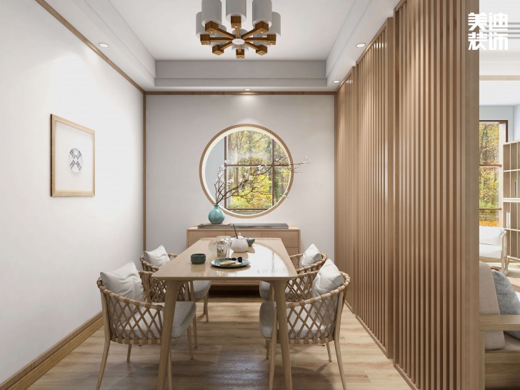 保利花园120㎡日式风装修案例效果图-客厅