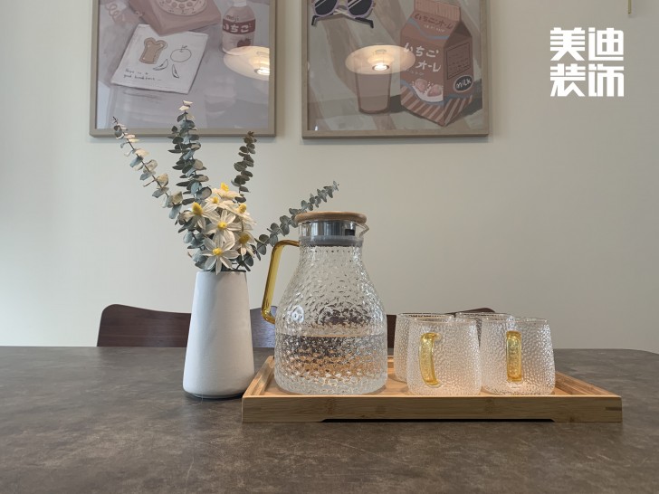  长房云时代109㎡北欧混搭风装修案例效果图 -餐厅