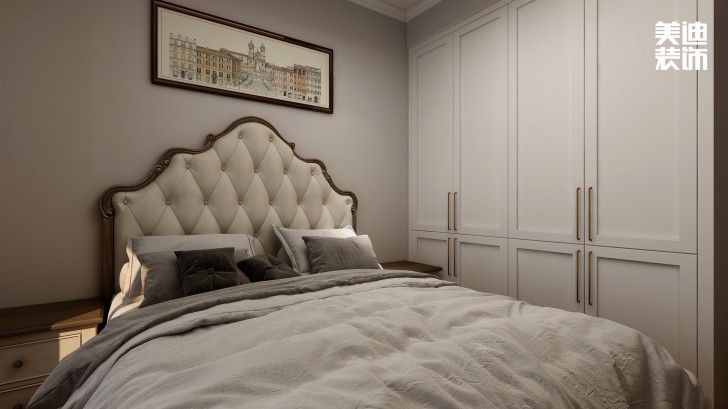 嘉华城188㎡古典美式风装修案例效果图-卧室